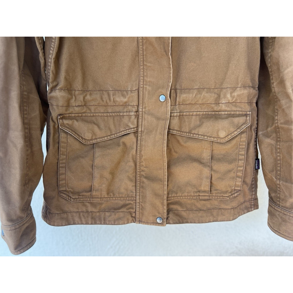 Patagonia Prairie Dawn Jacket Women’s Brown Hooded Organic Cotton Barn Chore - Picture 6 of 14